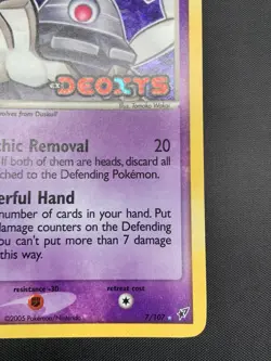 Pokemon TCG Dusclops EX Deoxys 7/107 Reverse Holo Rare Stamped Card - Image 5