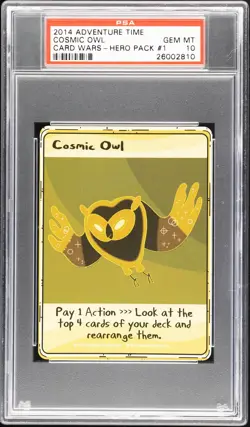 2014 Adventure Time Card Wars Cosmic Owl Hero #1 # PSA 10 - Image 1