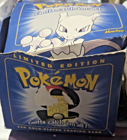 Pokemon Mewtwo 23k Gold Plated Trading Card New NOB Vintage 1999 Nintendo - Image 1