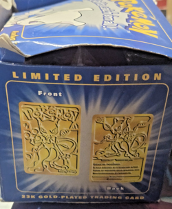 Pokemon Mewtwo 23k Gold Plated Trading Card New NOB Vintage 1999 Nintendo - Image 4