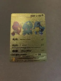 🔥🌟✨ Pokemon Charmander Bulbasaur & Squirtle Gold Foil Card NM 🔥 Starter Trio - Image 1