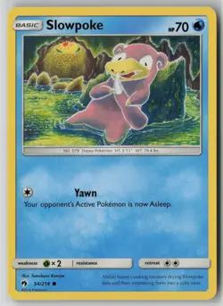 Slowpoke 54/214 Pokemon Lost Thunder Common Near Mint Card (NM) 1 - Image 1