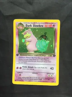 Pokemon Cards: Team Rocket 1st Edition Rare Holo: Dark Slowbro 12/82 - Image 1