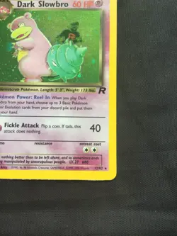 Pokemon Cards: Team Rocket 1st Edition Rare Holo: Dark Slowbro 12/82 - Image 5