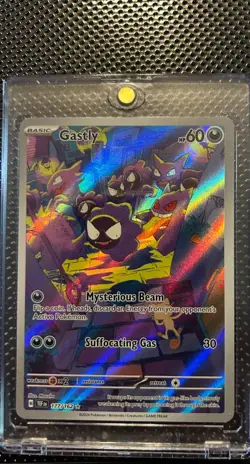 Pokemon TCG Gastly Illustration Rare Card Temporal Forces 177/162 NM Condition - Image 1