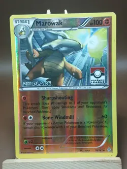 HP Marowak Pokemon League 2nd Place 078 League & Championship Cards Reverse Holo - Image 1