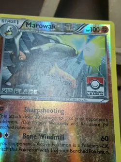 HP Marowak Pokemon League 2nd Place 078 League & Championship Cards Reverse Holo - Image 5