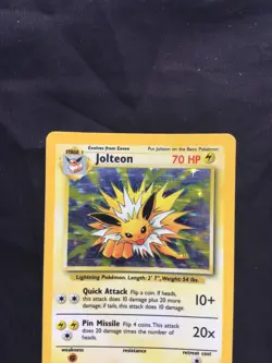 Pokemon Cards: Jungle Rare Holo: Jolteon 4/64 No Symbol Error - Image 2