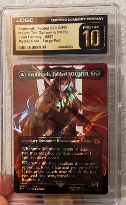 Sephiroth Borderless Surge Foil 0527 Final Fantasy MTG Pristine 10 CGC BGS PSA - Image 1