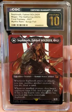Sephiroth Borderless Surge Foil 0527 Final Fantasy MTG Pristine 10 CGC BGS PSA - Image 3