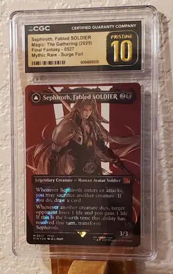 Sephiroth Borderless Surge Foil 0527 Final Fantasy MTG Pristine 10 CGC BGS PSA - Image 5
