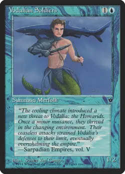 Vodalian Soldiers (Van Camp) - Fallen Empires (FEM) - MTG Rare English Non Foil - Image 1