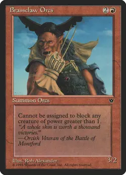Brassclaw Orcs (Alexander) (Claw) - Fallen Empires - MTG Rare English Non Foil - Image 1
