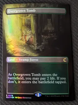 MTG Overgrown Tomb BORDERLESS FOIL Ravnica Clue Edition NM/M Pack Fresh - Image 1