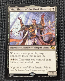 MTG Foundations Jumpstart Vito, Thorn of the Dusk Rose ANIME ART NM/M Pack Fresh - Image 1