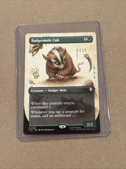 Badgermole Cub MTG Borderless Variant The Last Airbender Mythic Pack Fresh - Image 1