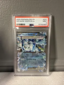 2025 Pokemon Pre En WS Mask Ogerpon EX #027 PSA 9 - Image 1