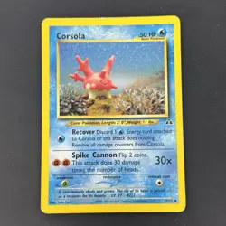 Corsola 37/75 Uncommon Neo Discovery Pokemon 2001 WOTC MP - Image 1