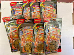Lot 8x Pokemon Phantasmal Flames Blaziken Premium Checklane Blister OVP English - Image 1