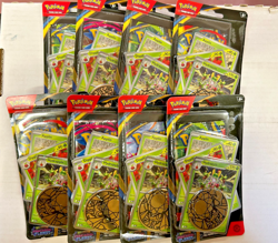 Lot 8x Pokemon Phantasmal Flames Hydrapple Premium Checklane Blister OVP English - Image 1