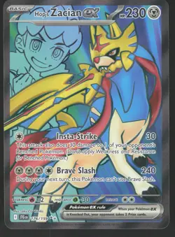 Hop's Zacian ex 176/159 Ultra Rare Pokemon TCG SV09: Journey Together NM - Image 1
