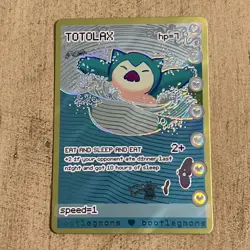 Snorlax Totolax Bootlegmons Shiny Pokemon Fan Art Textured Holo - Image 1