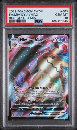 PSA 10 - Mimikyu VMAX 069/172 Pokemon Brilliant Stars - Image 1
