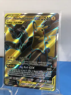 2019 Pokemon Sun & Moon Pikachu & Zekrom GX 162/181 Holo NM/LP - Image 1