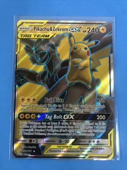 2019 Pokemon Sun & Moon Pikachu & Zekrom GX 162/181 Holo NM/LP - Image 3