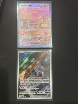 Mewtwo 052, Mew ex 053 Pokemon TCG S&V 151 Black Star Promo Full Art NM/M - Image 1