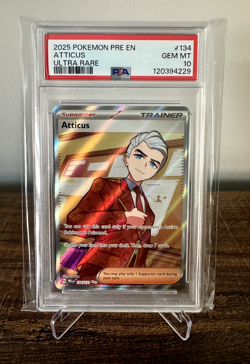 2025 Pokemon TCG Prismatic Evolutions Atticus Ultra Rare #134/131 Gem Mint 10! - Image 1