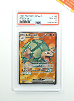 Pokemon PSA 10 Golem Ex #189 Full Art MEW IT Ultra Rare 2023 Italiano - Image 1
