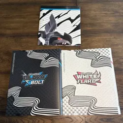 Lot Of 2 Pokemon TCG Black Bolt & White Flare English Binder * BINDERS ONLY* - Image 1