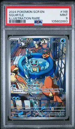 2024 POKEMON SCR EN-STELLAR CROWN | ILLUSTRATION RARE SQUIRTLE 148 - Image 1