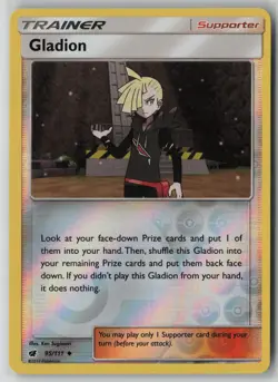 Gladion 95/111 Pokemon Crimson Invasion Reverse Holo Near Mint 1 - Image 1