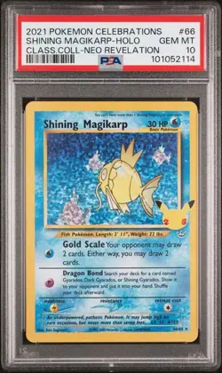 PSA 10 Shining Magikarp 2021 Pokemon Celebrations 66/64 Classic Collection Holo - Image 1