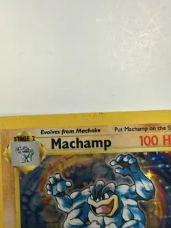 Pokemon Base Set 1st Edition Holo Machamp 8/102 MP Machoke Machop Set - Image 3