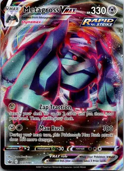 Pokemon SWSH06: Chilling Reign #113/198 Metagross VMAX - Image 1