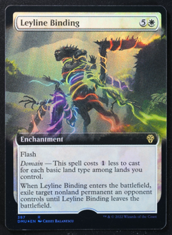 Leyline Binding Dominaria United Full Art Foil MISPRINT Error Magic Card MTG - Image 1