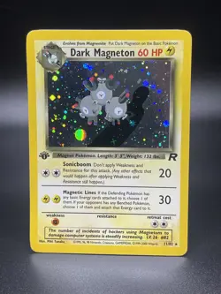 Pokemon Dark Magneton 1st Edition Holo Card 11/82. Near Mint Condition Vintage - Image 1