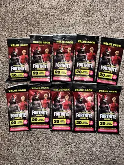 2020 Panini Fortnite Series 2, Value Pack 20 Cards +2 Rares - SEALED - LOT OF 10 - Image 1