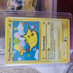 Pokemon TCG Flying Pikachu Holo Card Rising Rivals 113/111 Secret Rare - Image 2