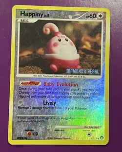 2007 Happiny LV.8 52/123 DPBP#126 Diamond & Pearl Pokemon TCG Reverse Holo Card - Image 2