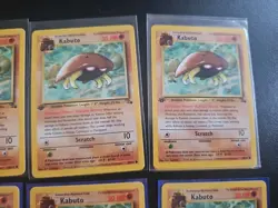 9x Near Mint Kabuto 1st Edition 50/62 Fossil Set 1999 Pokemon Common Card NM Lot - Image 5