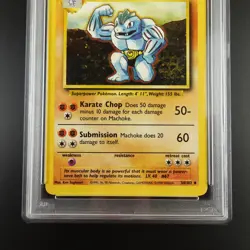 PSA 8 Machoke 34/102 Base Set 1999 Non Holo Pokemon Card - Image 3