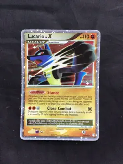 Pokemon Cards: Mysterious Treasures Rare Holo: Lucario Lv. X 122/123 - Image 1