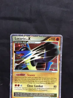 Pokemon Cards: Mysterious Treasures Rare Holo: Lucario Lv. X 122/123 - Image 2