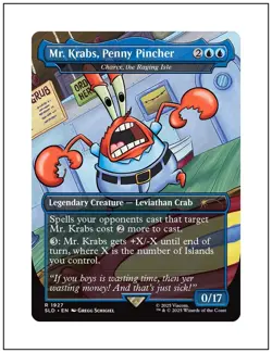 1x Mr. Krabs, Penny Pincher, Non-Foil, Spongebob Secret Lair Drop, MTG NM - Image 1