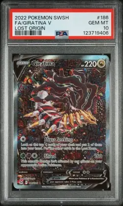 Pokemon Giratina V 186/196 - PSA 10 - Lost Origin - English - Gem Mint - Image 1