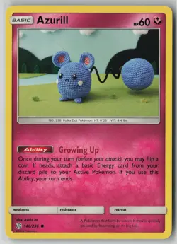 Azurill 146/236 Pokemon Crochet Cosmic Eclipse Common Lightly Played (LP) 2 - Image 1